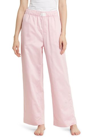 Gala Swarovski® Crystal Embellished Cotton Sateen Pajama Pants