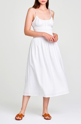 Isabelle Smocked Linen Blend Midi Sundress