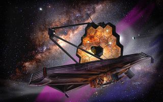 An artist's illustration of the James Webb Space Telescope.