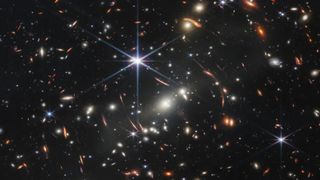 An image showing many sparkling stars and galaxies