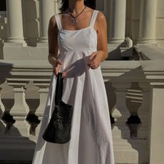 woman in white dress