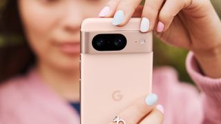 The Google Pixel 8 in Rose