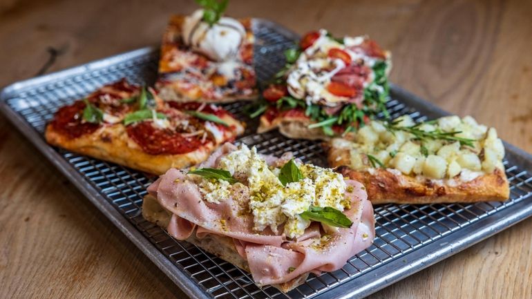 Roman-style pizza slices at Taglio in Mineola.