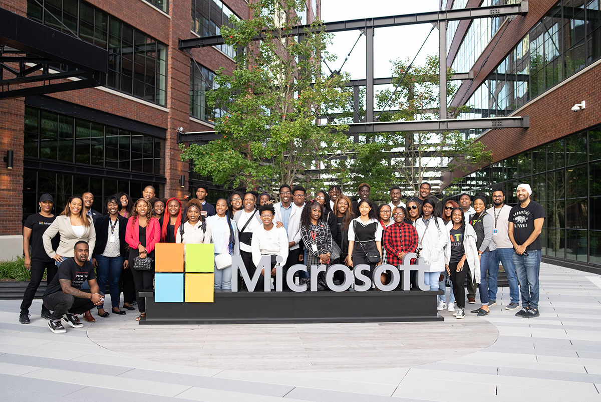 Photo of Westside Ambassadors at Microsoft visit