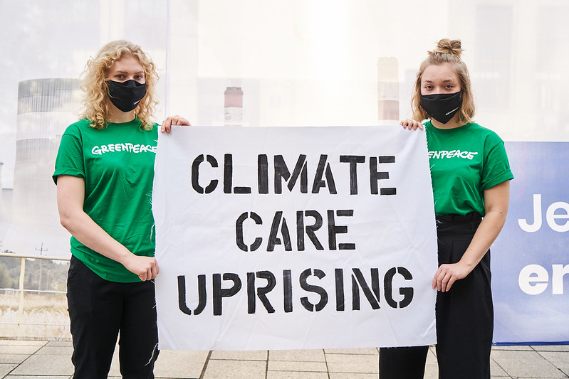 Greenpeace climate care uprising volunteers