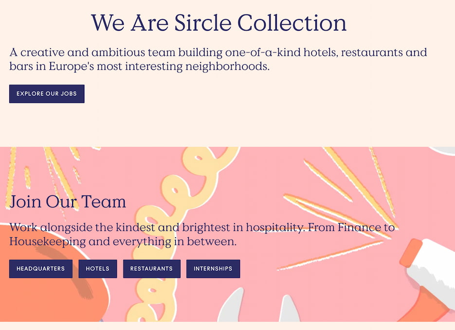 Sircle Collection career page created with Recruitee