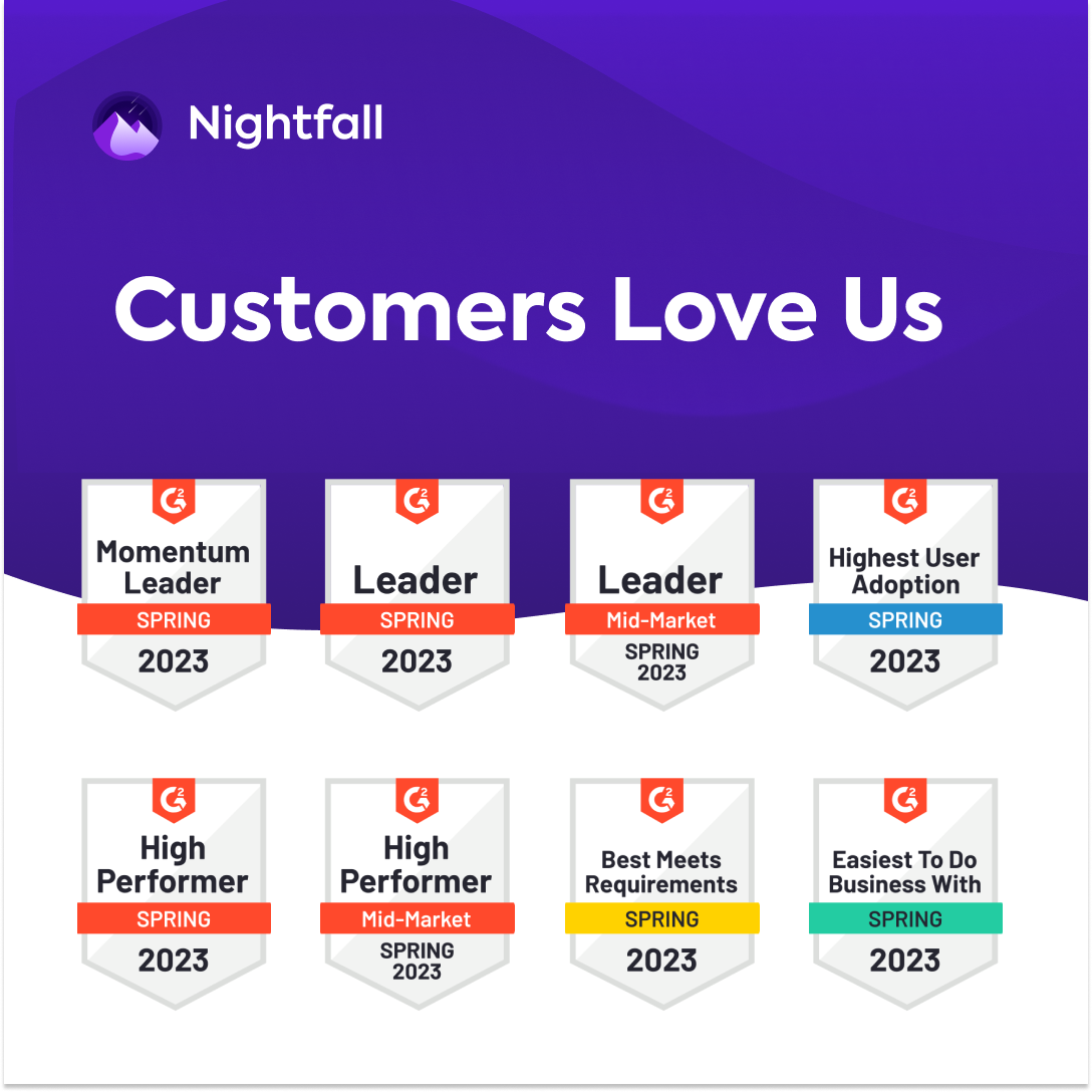 Nightfall Named As A Leader in Data Loss Prevention (DLP) by G2 - Spring '23