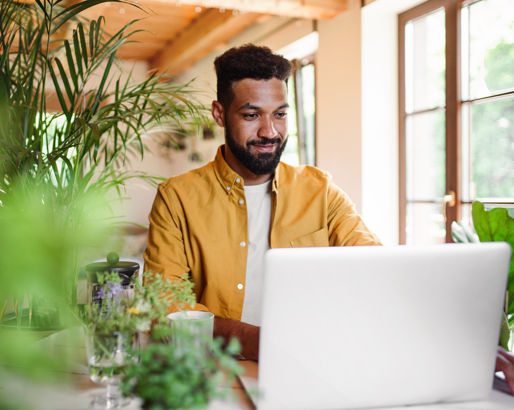 Man working on computer