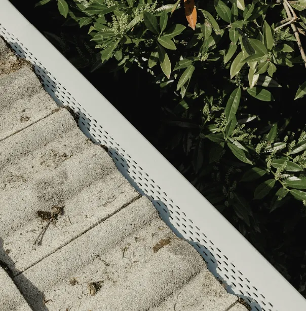 top view of gutter guard vents
