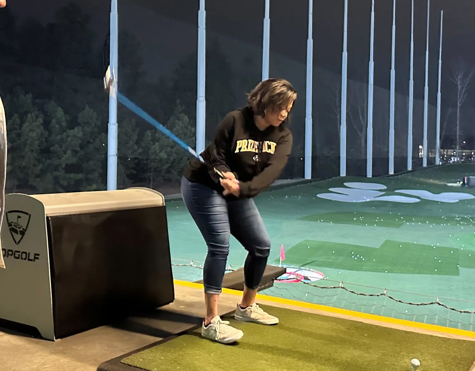 person playing top golf