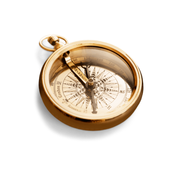 Gold compass