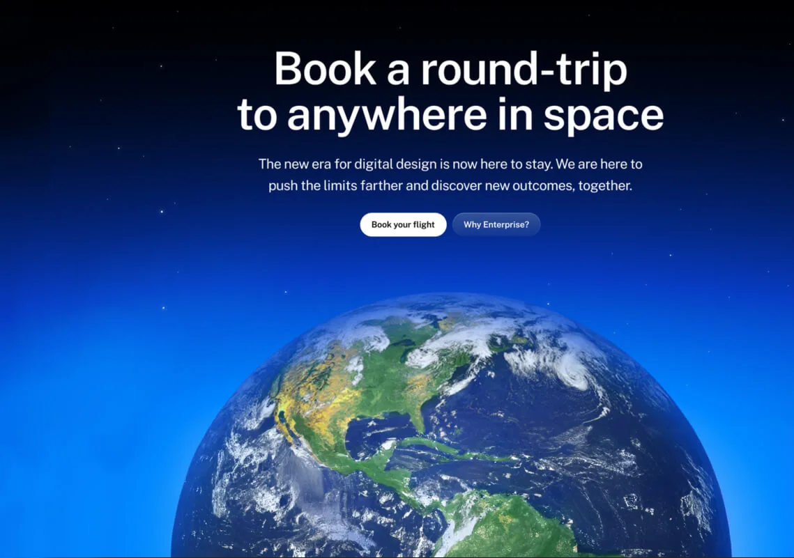 website image of a world with a blue background