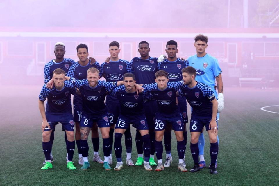 The Indy Eleven Starting 11 at midfield before an Open Cup match