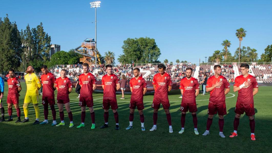 Sacramento Republic Starting 11 at midfield prior to their US Open Cup Matchup against San Jose Earthquakes