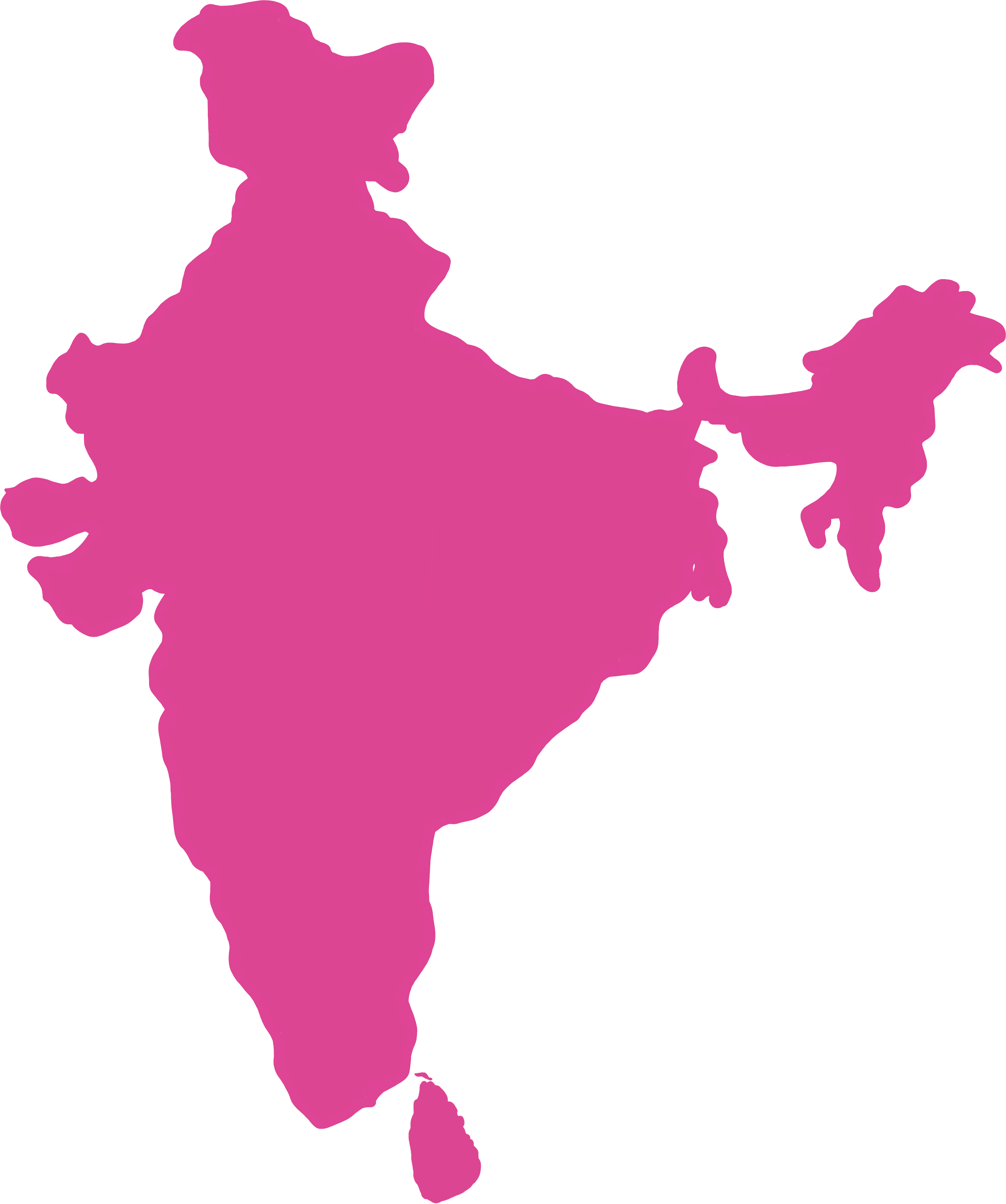 Map of South Asia showing the source of our Hot Cocoa spices