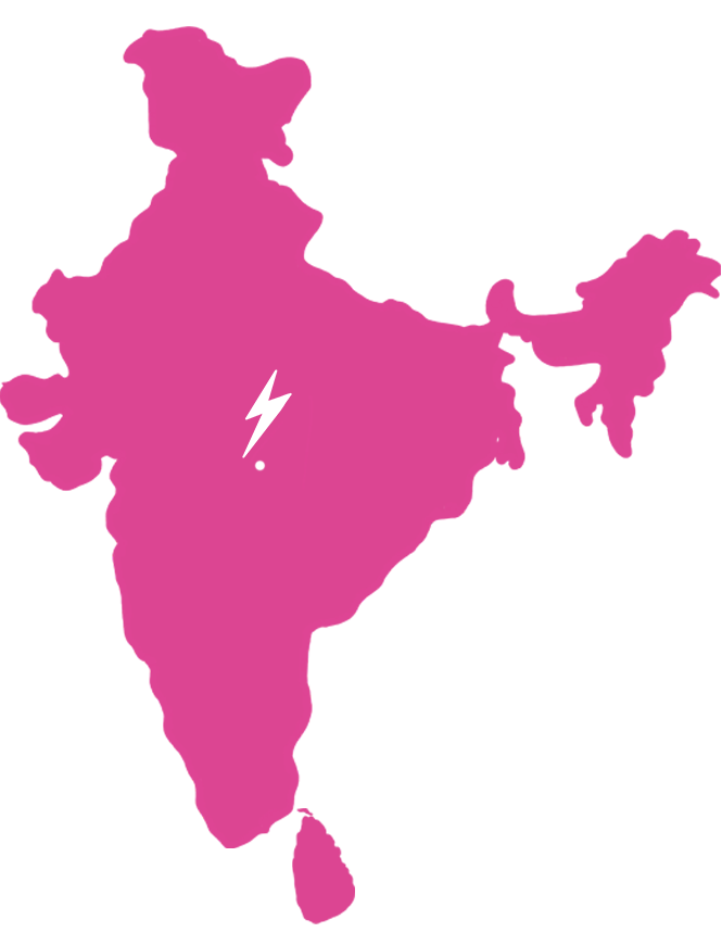 Map of South Asia where our Sughandi Fenugreek is harvested in Amarwara (central India).