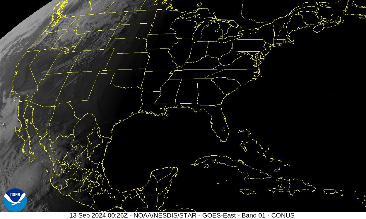 Band 1 - 0.47 µm - Blue - Visible - 13 Sep 2024 - 0026 UTC