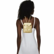 Gold Metallic Lambskin Classic Backpack Mini, , large image number 2