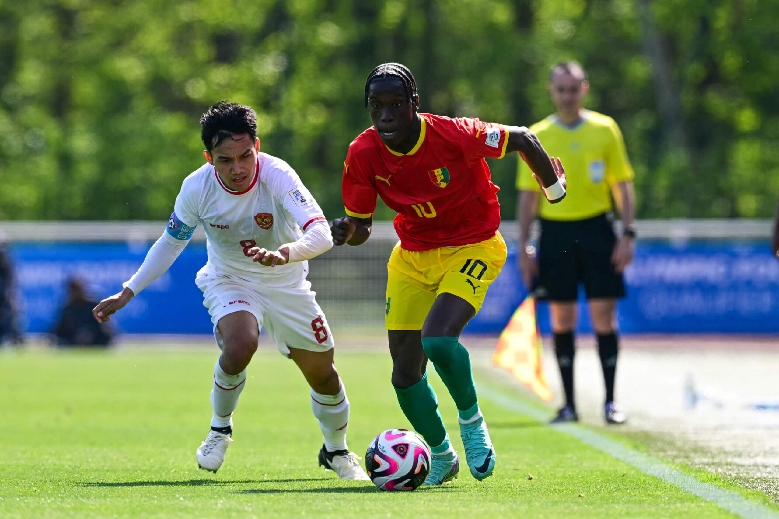Guinea's Ilaix Moriba scored the only goal of the game to defeat Indonesia (MIGUEL MEDINA/AFP via Getty Images)