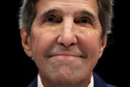 A close-up of John Kerry's face