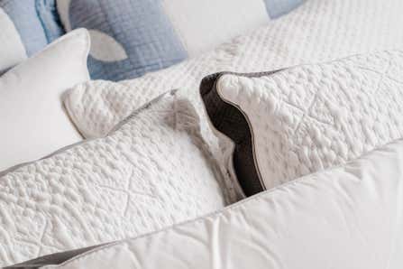 A selection of pillows tested for our review of the best bed pillow.