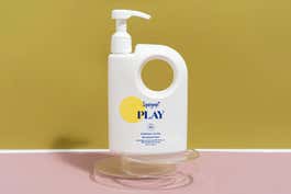 An 18 ounce container of Supergoop Play Everyday Lotion SPF 50.