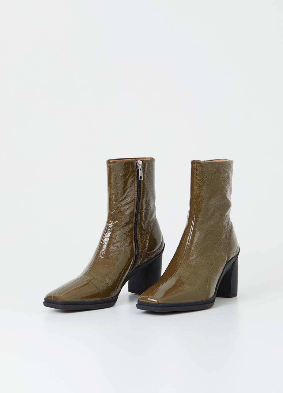 Cheryl boots Dark Green patent leather