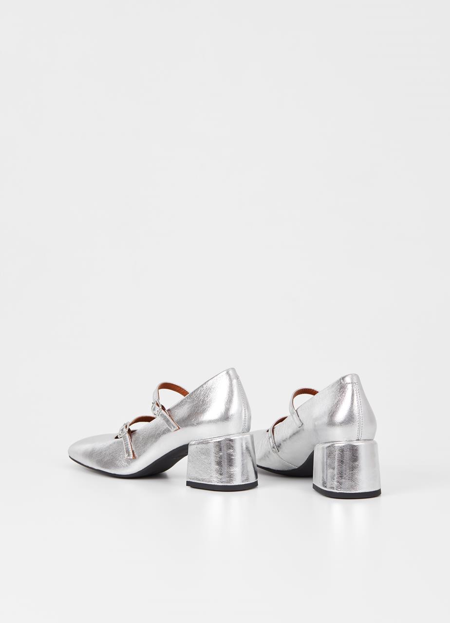 Adison pumps Silver metallic leather