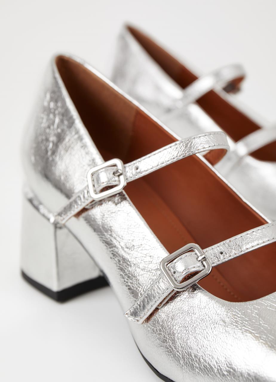 Adison pumps Silver metallic leather