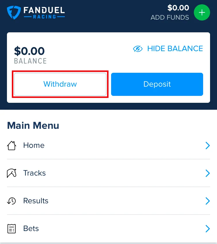 fanduel withdraw options