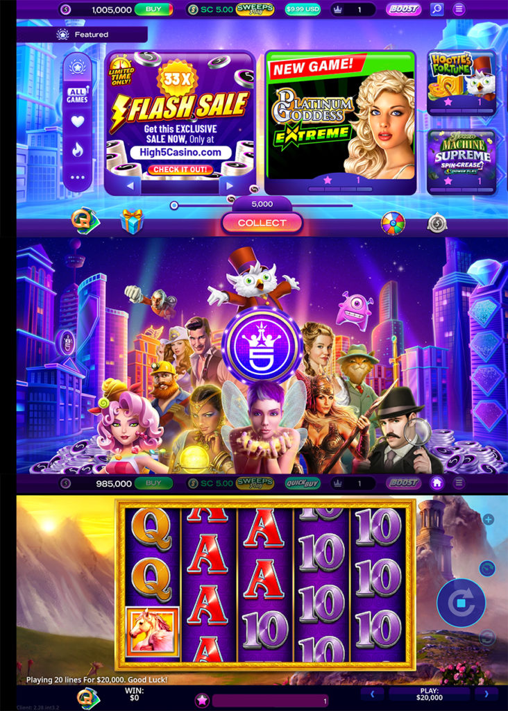 High 5 Casino homepage