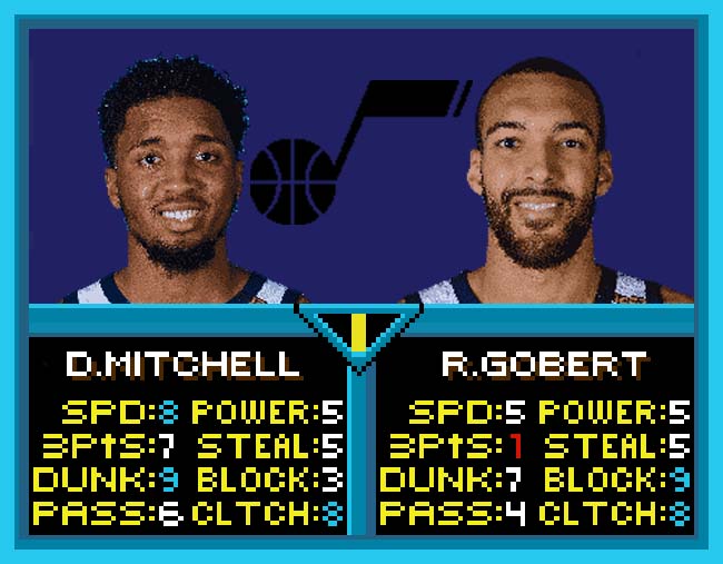 Rudy Gobert and Donovan Mitchell - NBA Jam rankings