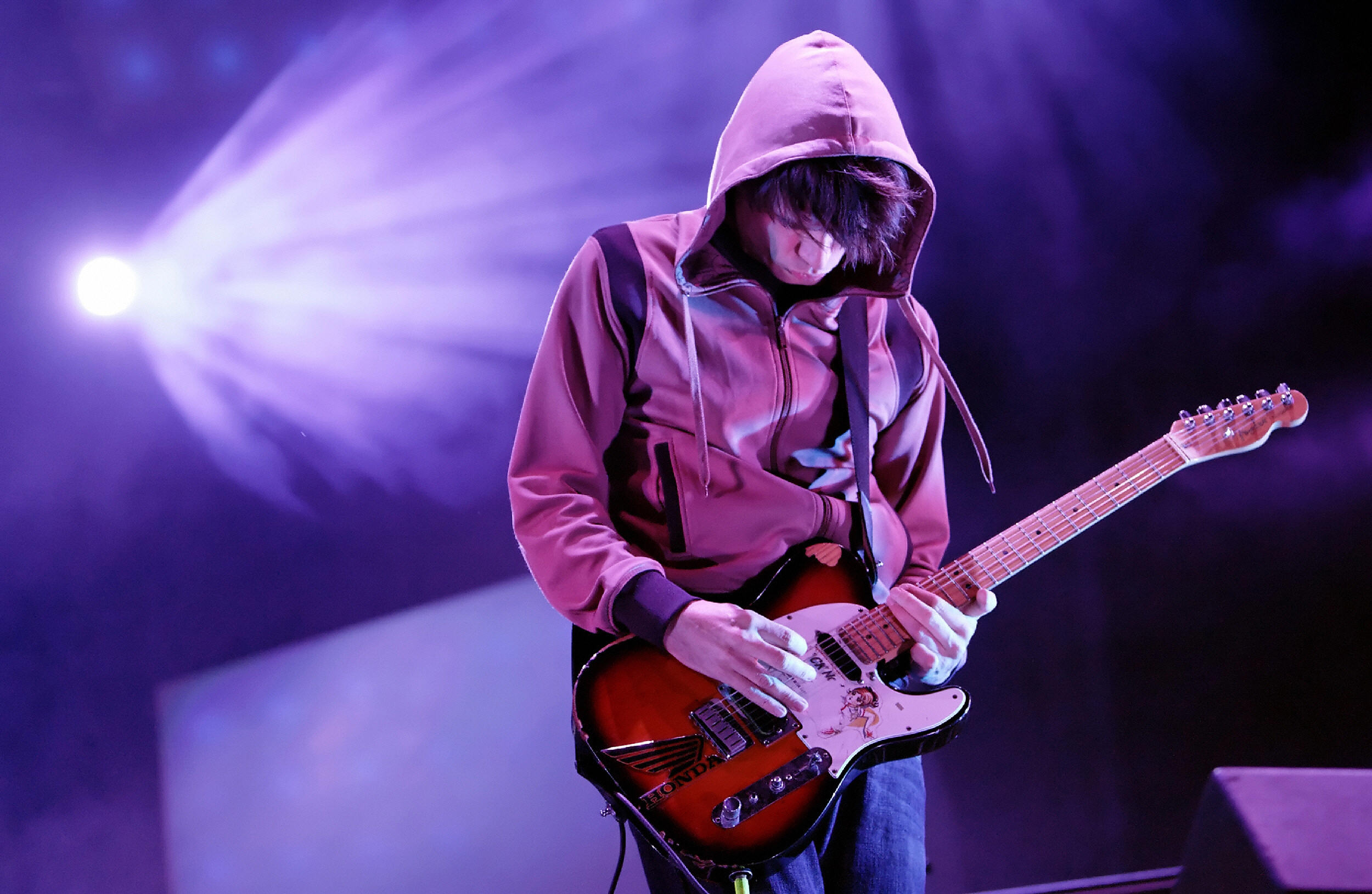 Jonny Greenwood of British rock group Ra