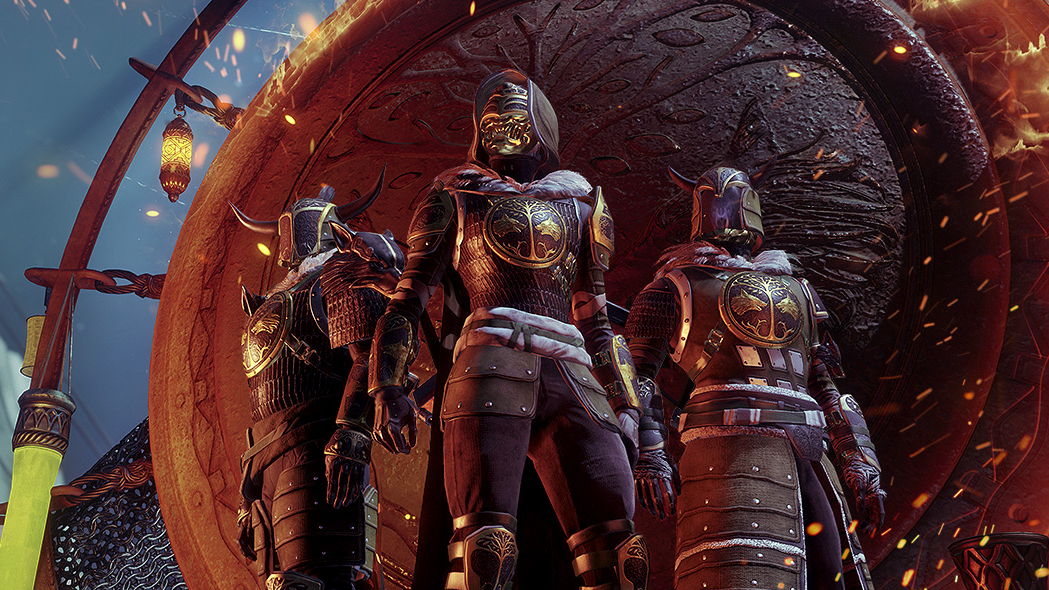 Three Guardians in Iron Banner gear in Destiny 2