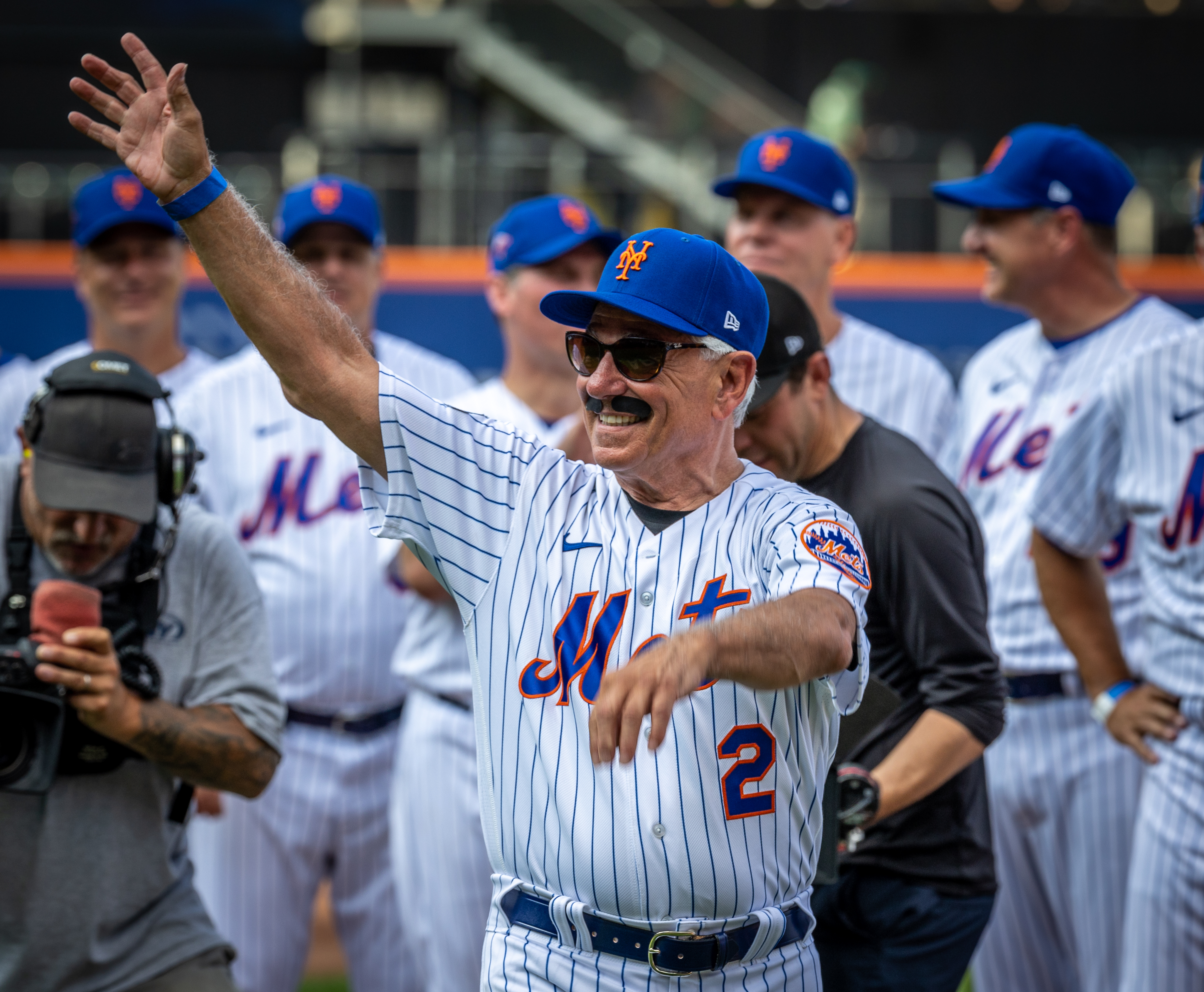 Former Mets manager Bobby Valentine at Old Timers Day in 2022