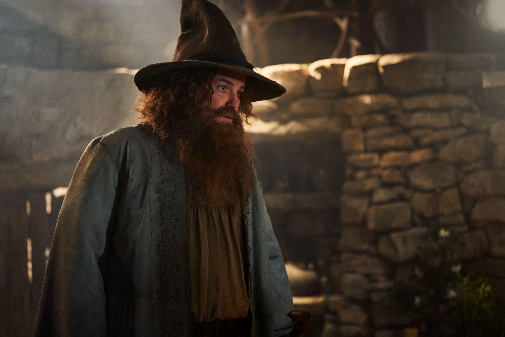 Rory Kinnear as Tom Bombadil in The Lord of the Rings: The Rings of Power season 2. 