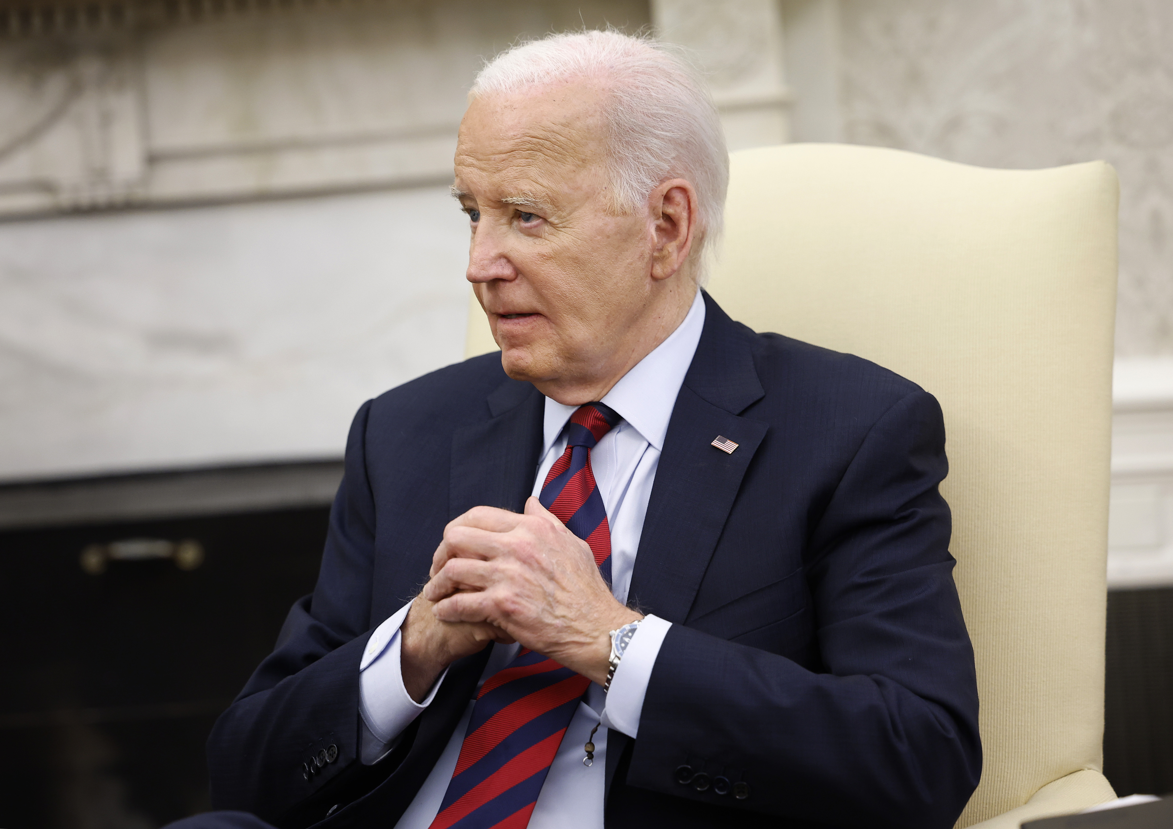 President Biden Holds Bilateral Meeting With Secretary General Jens Stoltenberg Of NATO