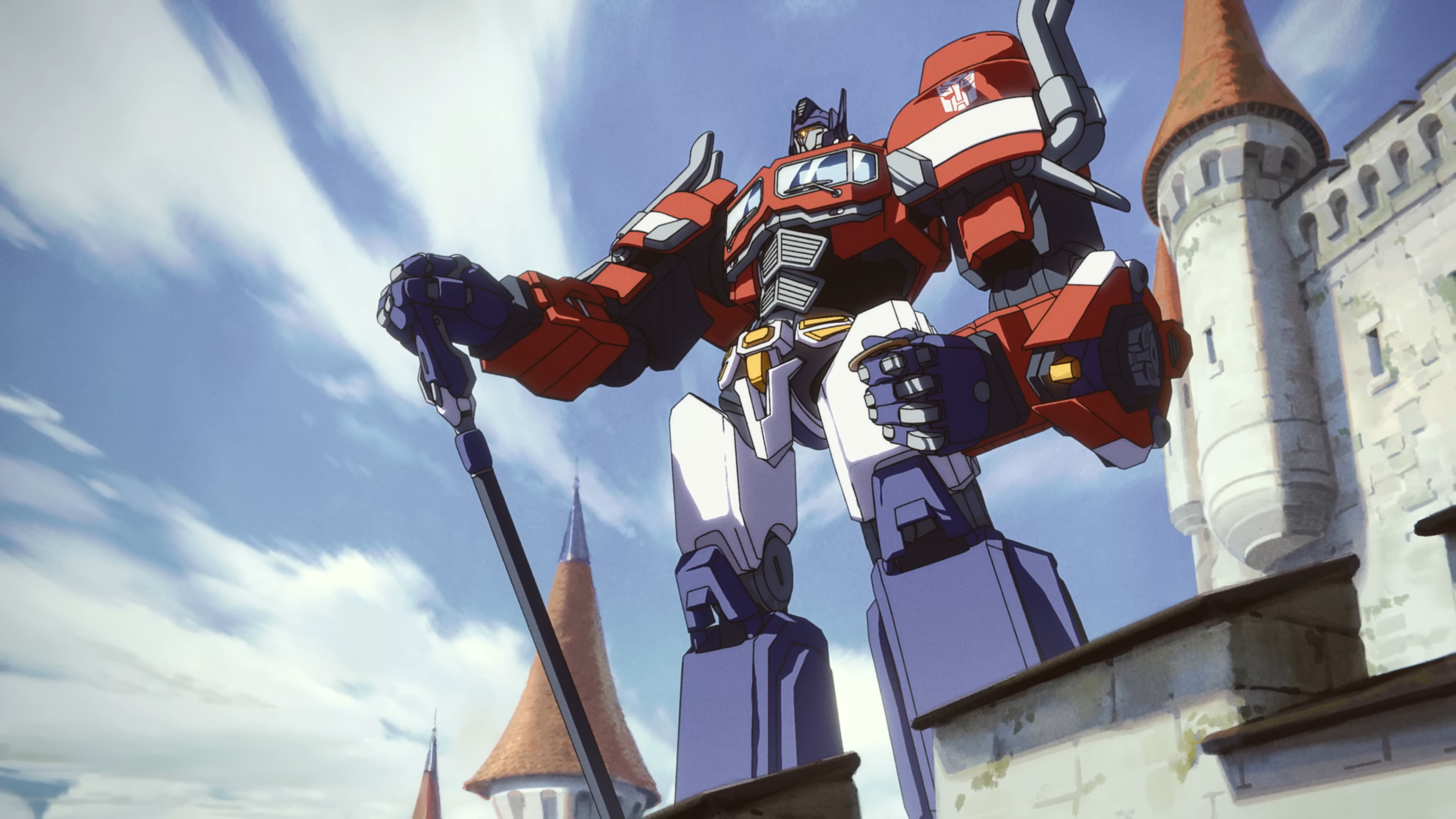 An image of Reinhardt as Optimus Prime in a promotional animation for Overwatch 2’s Transformers collaboration