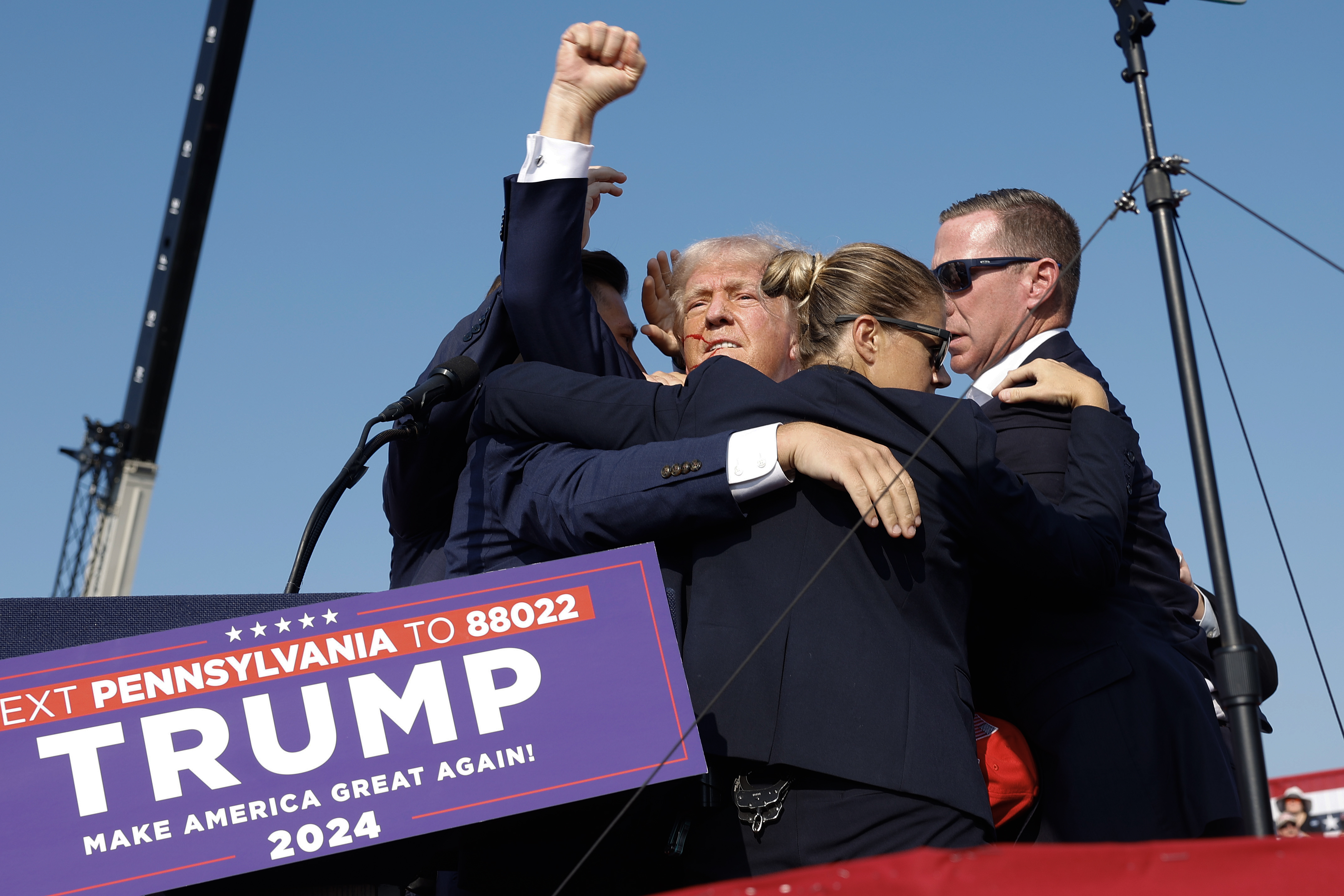 Donald Trump Injured During Shooting At Campaign Rally In Butler, PA