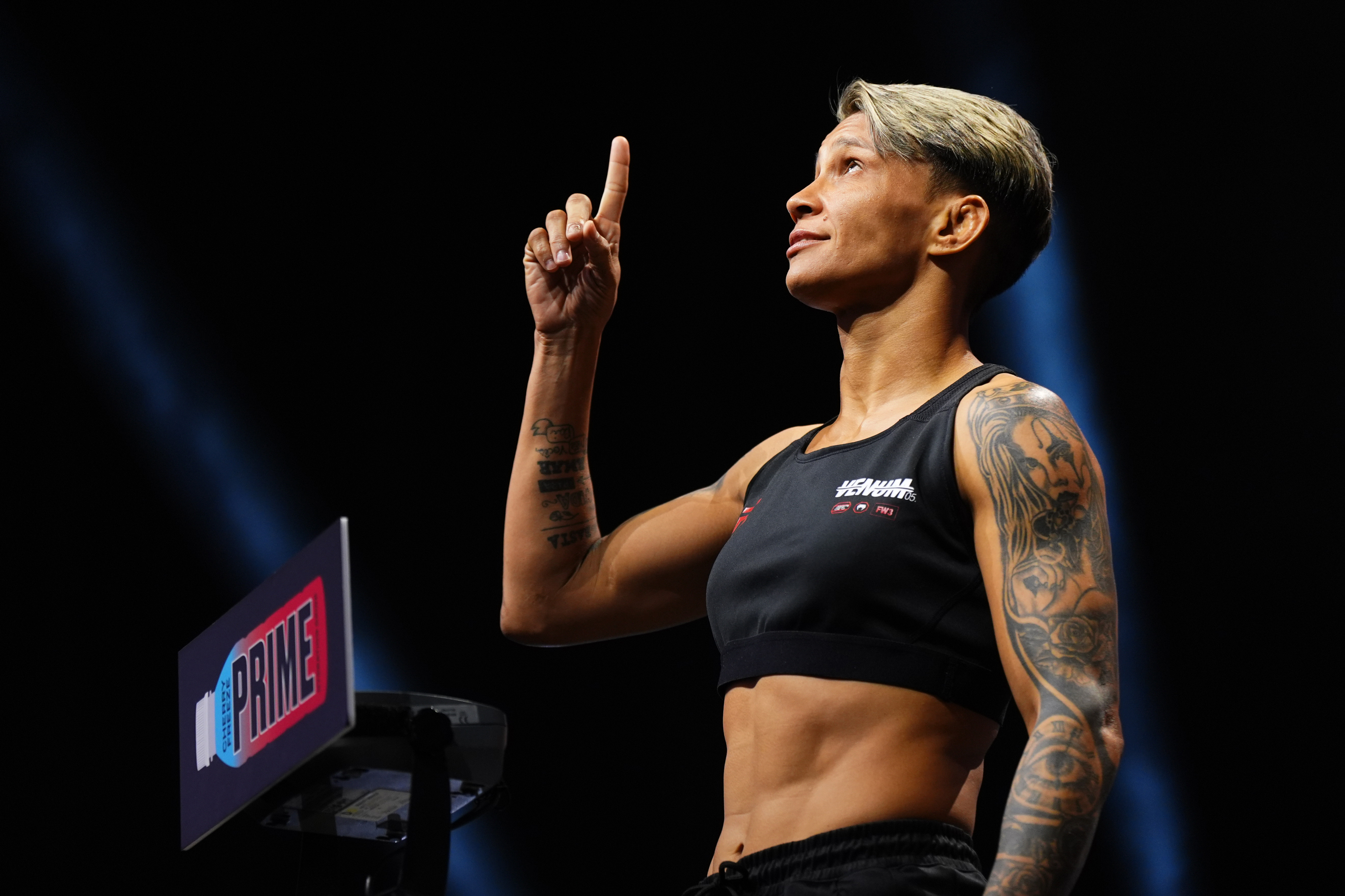 Amanda Lemos at UFC Vegas 94 weigh-ins