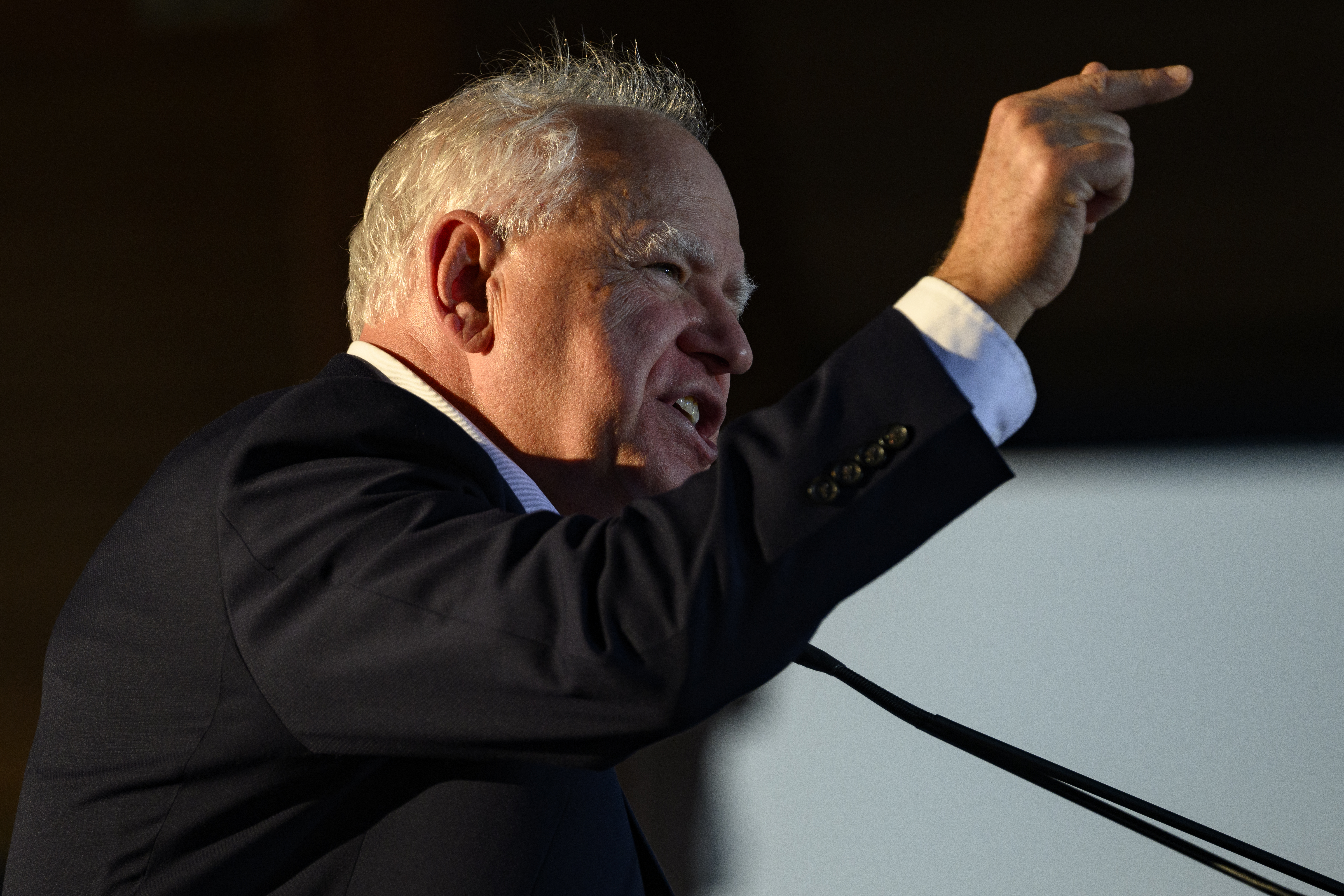 Democratic Vice Presidential Nominee Tim Walz Holds A Campaign Rally In Erie, Pennsylvania