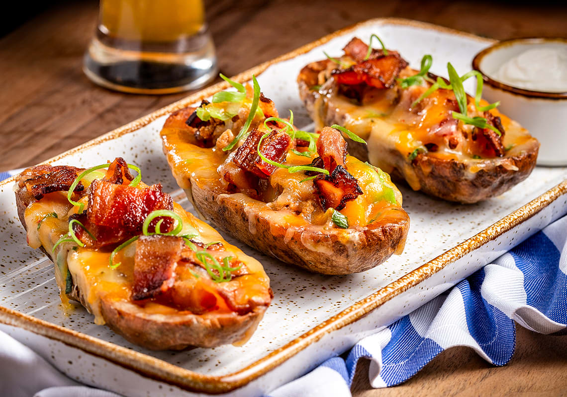 Loaded Potato Skins at On Deck