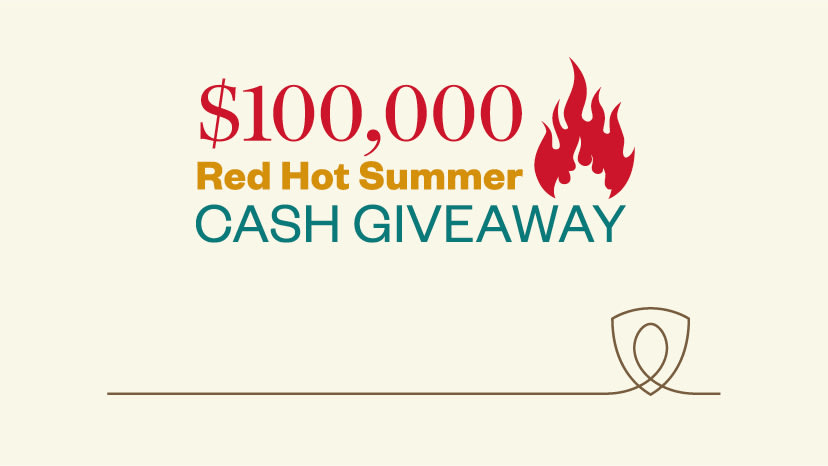 $100,000 Red Hot Summer Cash Giveaway