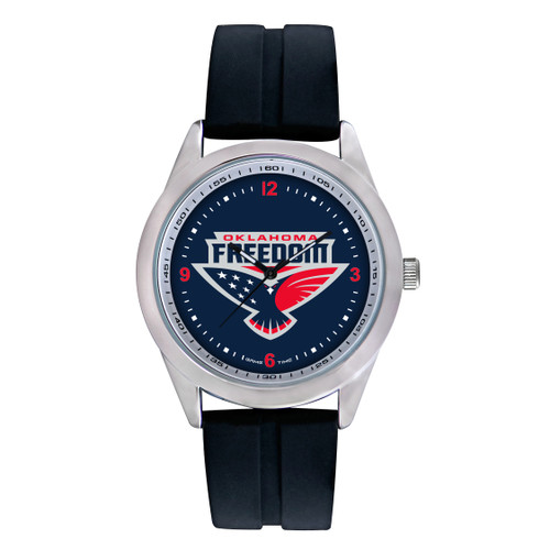 Oklahoma Freedom PBR team men's wristwatch with a black adjustable band