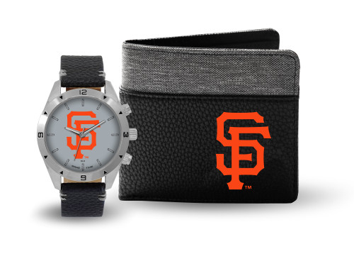 San Francisco Giants Men's Gift Set - MLB Watch and Wallet Combo by Game Time, Officially Licensed