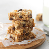 Gluten-free chunk cookie bar made with rolled oats