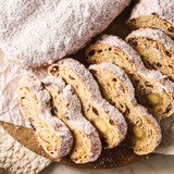 Stollen topped with Snow White Non-Melting Topping Sugar