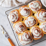 Cinnamon buns made with SAF Red Instant Yeast