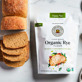 Organic Medium Rye packaging and rye loaf