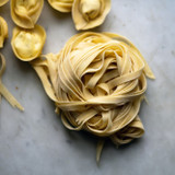 Golden durum pasta made with durum flour